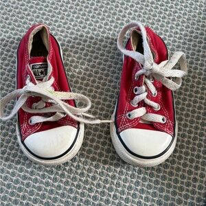 Converse Kids Red Canvas Sneakers